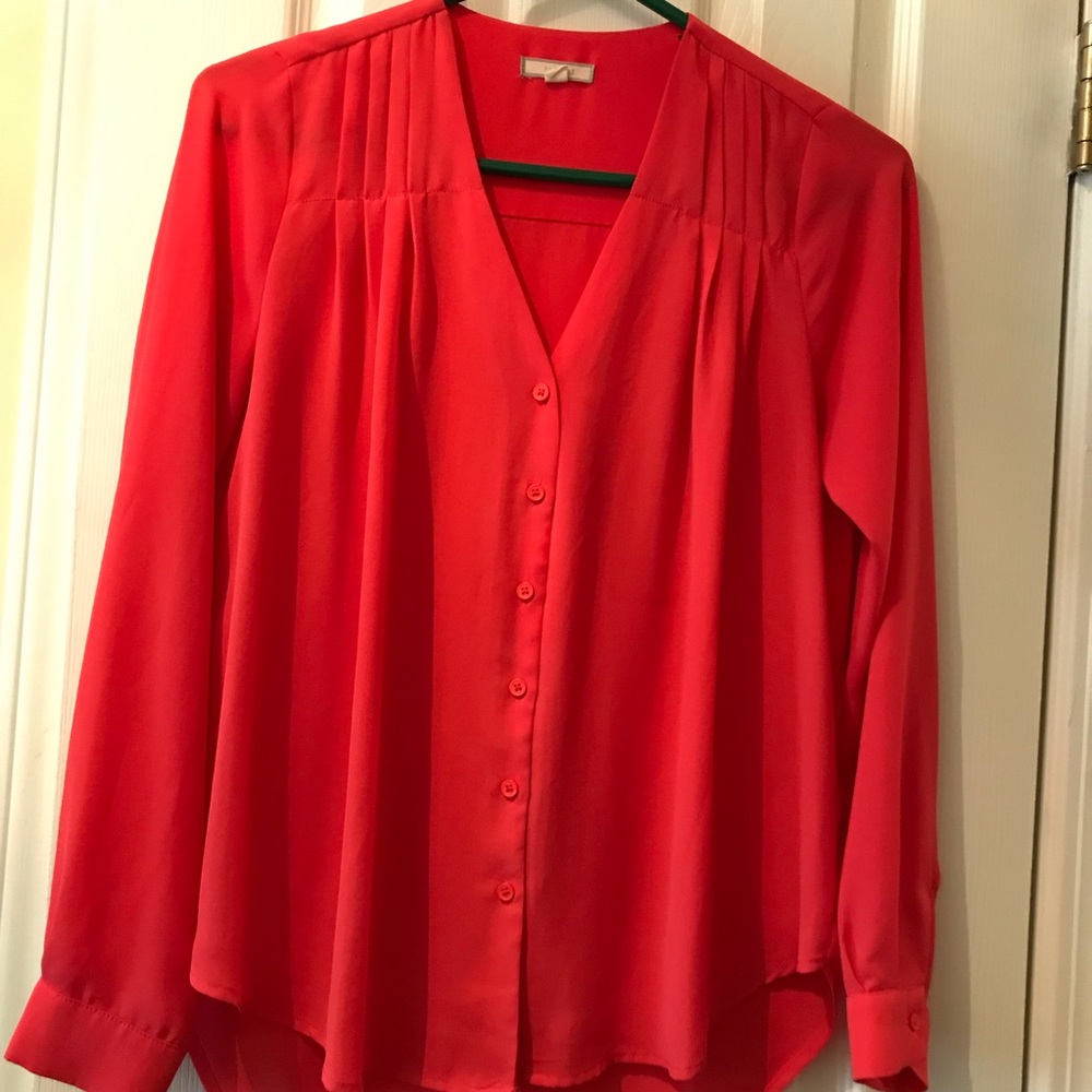 Pleione Orange Blouse